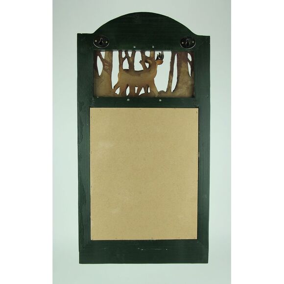 Rustic Wood Frame Country Deer Hanging Chalkboard with Hooks - Picture 3 of 3